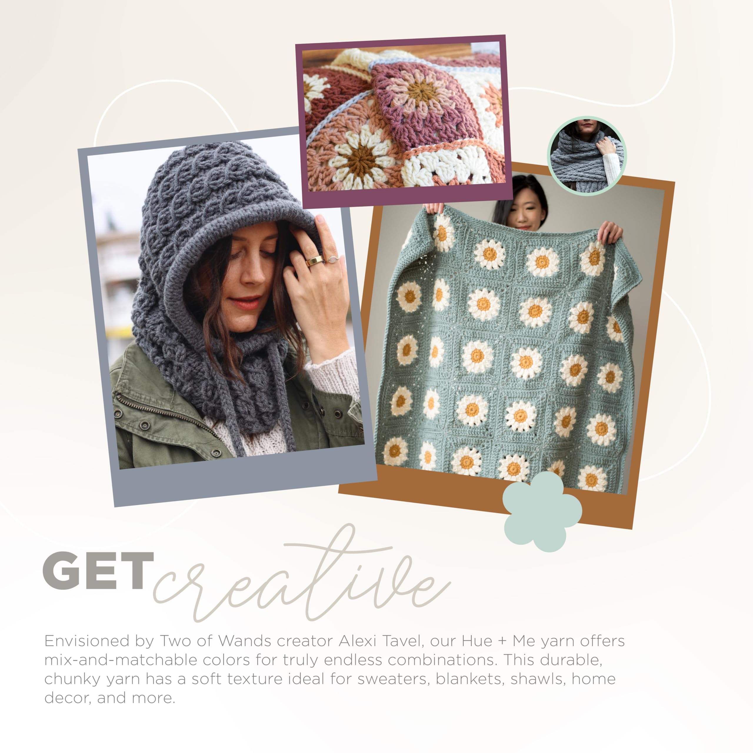 Amazon.com: Lion Brand Yarn, Hue + Me Chunky Yarn for Crocheting